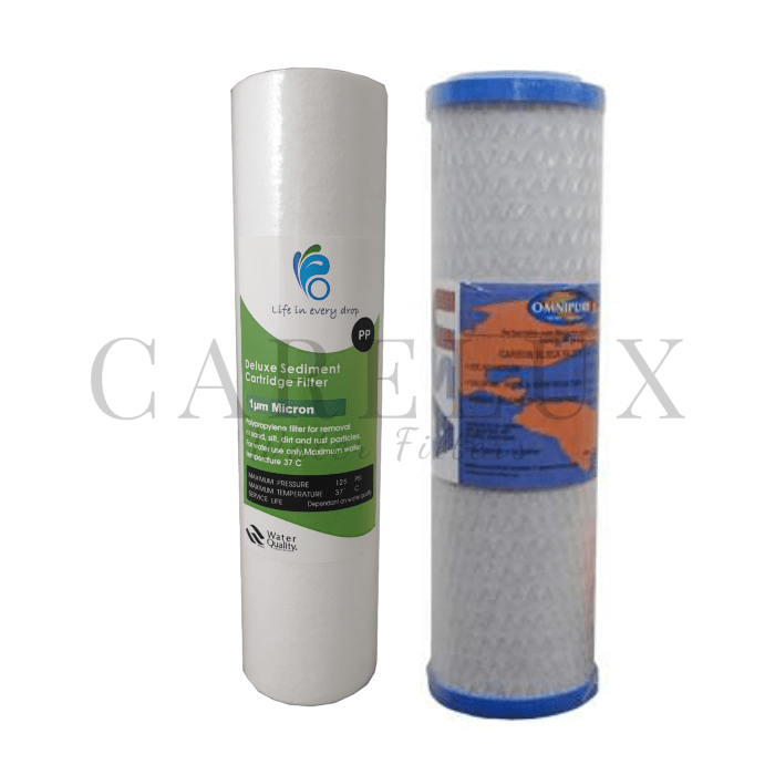 Replacement Cartridges For Twin Undersink Water Filter System Std 10 X 2 5