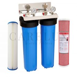 Twin Whole House Water Filter System Big Blue with 3/4" Port